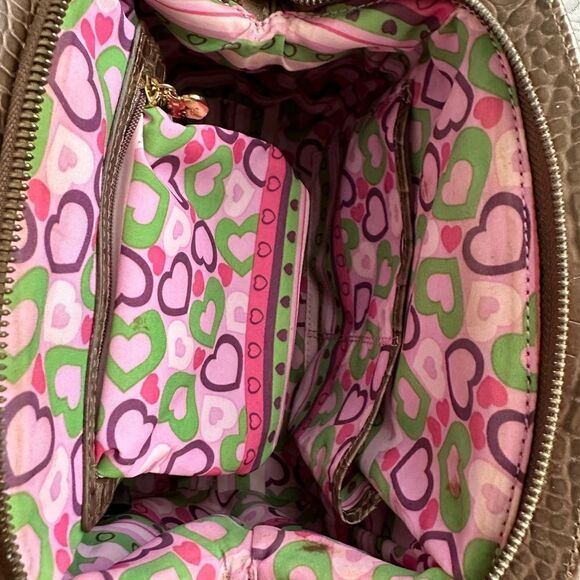 Lovecat Paris Leather Mini Satchel Handbag Croc Charms - Picture 7 of 9